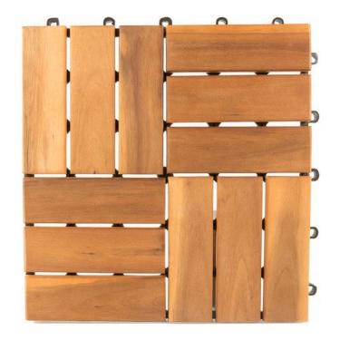 Imagem de Deck Modular Click Encaixe Madeira 30x30cm 9 Unidade 0,81m²