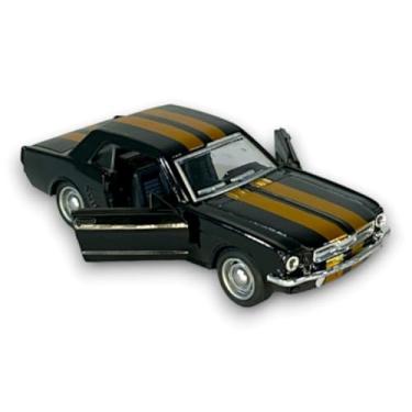Imagem de Power Toys TECH - Miniatura Mustang 1964 Shelby : Carrinho de Ferro com Portas que Abrem e Pneus de Borracha 1:32 (Preto)