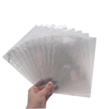Imagem de Holograma de PVC transparente com 6 furos para fichário de coração, bolsa de arquivamento de folhas soltas, pasta de documentos, protetor de folha de papel para fichário de 6 anéis (A5, 20 unidades)
