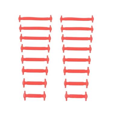Imagem de Silicone Shoelaces Elastic For Sneakers Shoe Laces Without Wies Kids Adult Lazy Quick Lace Rubber Shoestrings(Red)