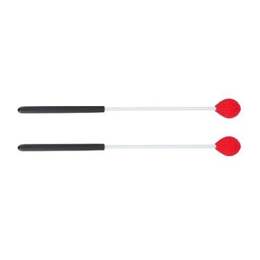 Imagem de 1 par de Marimba Marimba, Conjunto de Marimba de Percussão Teclado Marimba Com Alças de Fibra de Vidro de Borracha para Jogar Marimba (Vermelho)