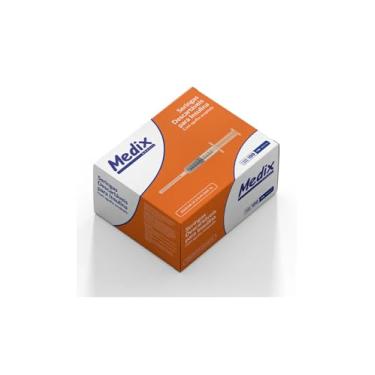 Imagem de Medix Seringa De Insulina (1Ml) 100Ui Com Agulha Acoplada 13X0 45Mm - Caixa Com 100 Unidade