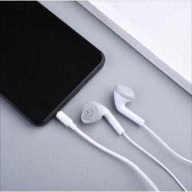 Imagem de Fone Ouvido Bass PMcell Intra - auricular Com Microfone Fo -14, Branco