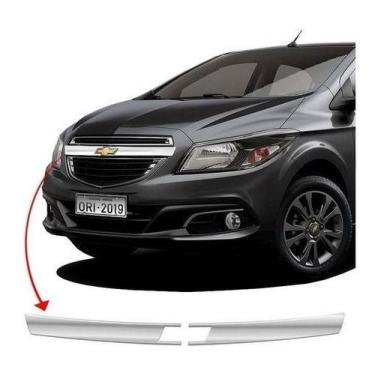 Imagem de Adesivo Aplique Grade Onix Prisma 2013/2016 Resinado Cromo - Resitank,