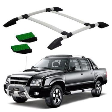 Imagem de Bagageiro s10 1995 1996 a 2011 cabine dupla prata colado - SOLAR