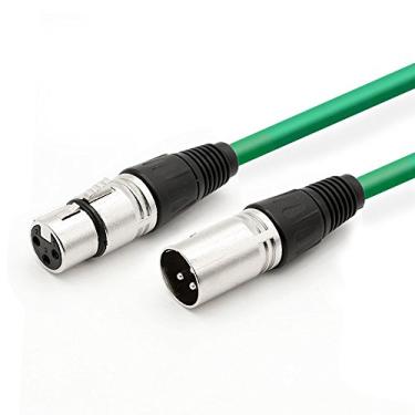 Imagem de DREMAKE Cabo XLR balanceado série premium XLR macho para XLR fêmea cabo de microfone profissional para gravação, mixagem, palco, karaokê, DJ, Pro, som ao vivo e desempenho - verde
