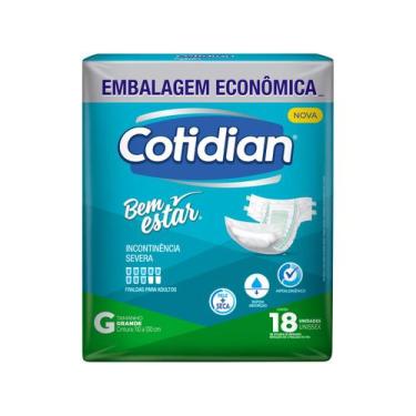 Imagem de Fralda Geriátrica Cotidian Embalagem Econômica - Bem Estar G 18 Unidad