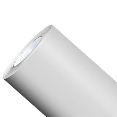 Imagem de Papel de Parede Adesivo Vinil Branco Fosco Vinílico Para Móveis Artesa