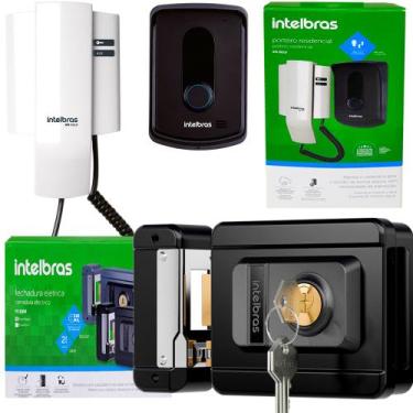 Imagem de Porteiro Eletrônico Interfone Intelbras + Fechadura Eletrica Ipr 8010 