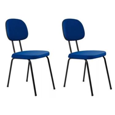 Imagem de Kit 2 cadeiras palito fixa para recepção igreja recepção sala de esper