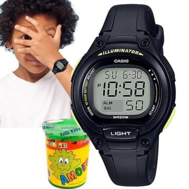 Imagem de Relógio de Pulso Casio Infantil Prova Dágua Redondo Calendário Alarme 