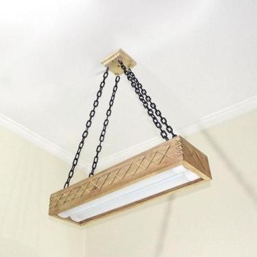 Imagem de Luminária Lustre Pendente Rústico Madeira Led Lustre 40W - Eco.Start