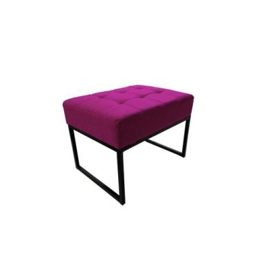 Imagem de Puff Base Aluminio Tommy Sued Marsala - Kimi Design