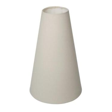 Imagem de Cúpula Para Abajur 35 cm x 10 cm x 22 cm Soquete Nacional 3,5 cm Bege,