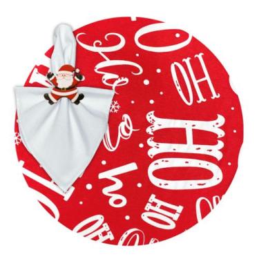 Imagem de Kit Mesa Posta Sousplat Completo de Natal Natalino Estampado - MUMUDEC