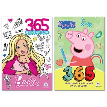 Imagem de Kit 365 Atividades e Desenhos de Colorir - Barbie e Peppa Pig - Cirand