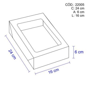 Imagem de 30 caixas visor presente multiuso brigadeiro papel 24x6x16 - Gráfica U