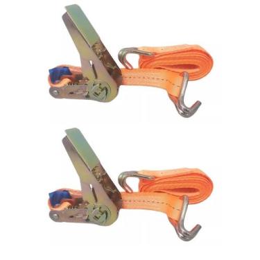 Imagem de Kit 2 cinta com catraca 500kg x 25mm x 3m - moto jet ski barco - OMEGA