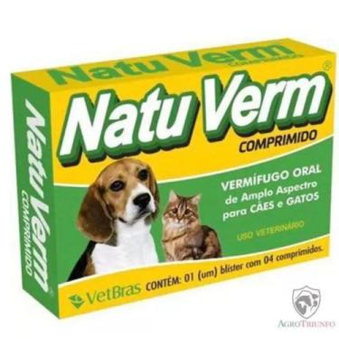 Imagem de Vermífugo para Cães e Gatos Natu Verm Comprimido - 4 comprimidos - Vet