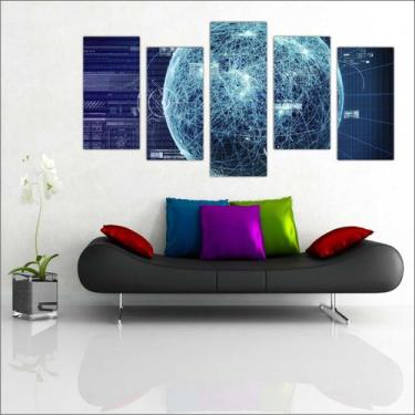 Imagem de Quadro Decorativo Informatica Eletrônica Decorações Salas 5 peças com 