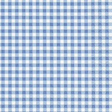 Imagem de Pacote 20 Guardanapo de Papel Decorado VICHY BLUE - Duni