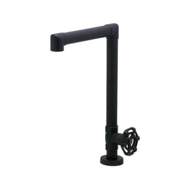 Imagem de Torneira Pia Lavatório Banheiro Industrial Mesa Preto Fosco - Shophidr