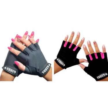 Imagem de kit Luva Para Academia Meio Dedo Proteção Para Mão Treinos Musculação 