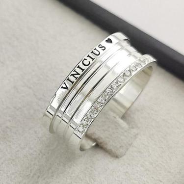 Imagem de Aliança Paris - Aliança de Namoro- Aliança de Prata 950 - Gisele Prata