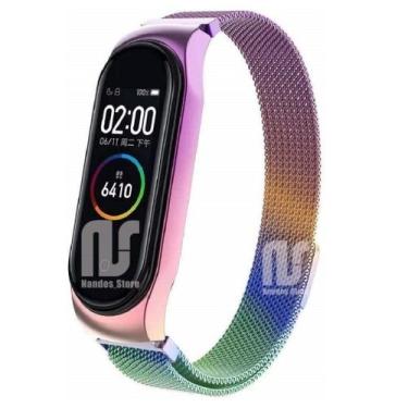 Imagem de Pulseira De Aço NSmart Compatível com Mi Band 5 / Mi band 6 Fecho Magn
