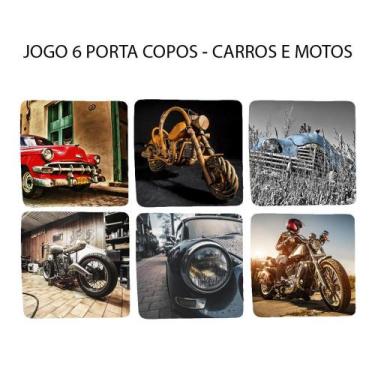 Imagem de Kit 6 Apoio para Chopp vidrado em 4 Rodas e 2 Rodas Quadrado - Deluzz