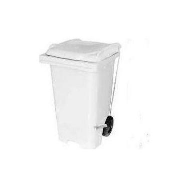 Imagem de Kit 2 Contentor Plástico Lixeira Gari 240l Com Pedal Em Aço - JSN, Lar