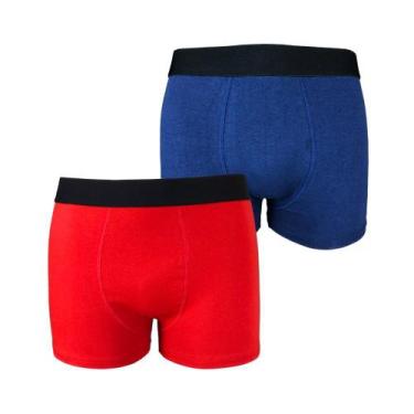 Imagem de Kit com 2 Cuecas Boxer Box Try Basics Algodão Cotton Lisa Básica Casua