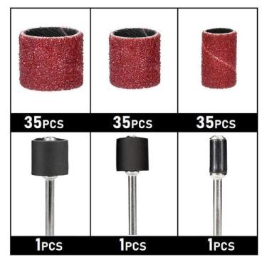 Imagem de Tubos Lixa P/ Micro Retifica Dremel 1/4 1/2 3/8 - 108 Pçs - E-San