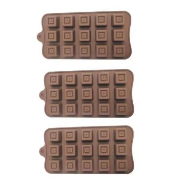Imagem de 3un Forma Silicone Bombom Moldes fino Doce Docinho Quadrado - yangzi
