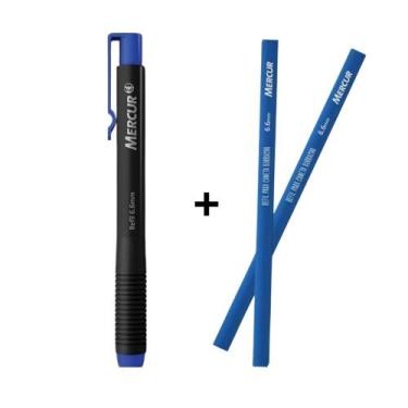 Imagem de Kit Caneta Borracha 6.6mm Retrátil Colorida Mercur + 02 Refil Colorido