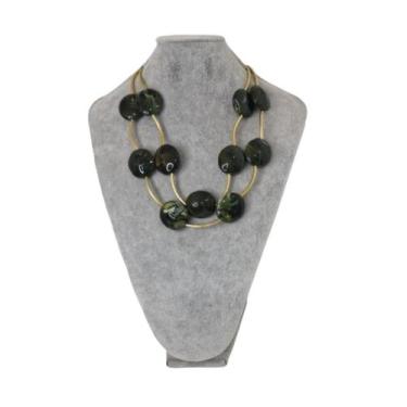 Imagem de Colar feminino maxi elegante luxo madri - MLBpel, Madri verde