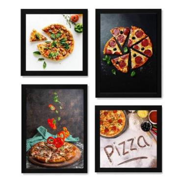 Imagem de Conjunto Quadros Pizzaria Massas Molhos Decoração Cozinha - Fanarte