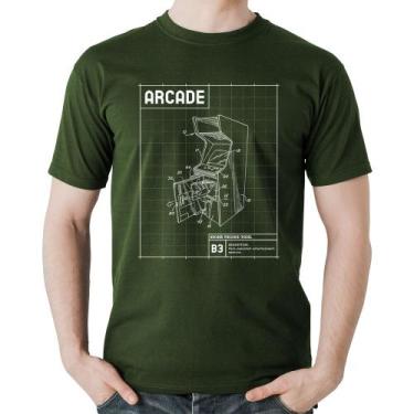 Imagem de Camiseta Algodão Arcade Fliperama Projeto - Foca na Moda, Musgo, GGG