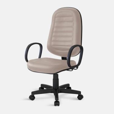 Imagem de Cadeira Presidente Belluno Giratória com Braços - Flex Cadeiras, Beige