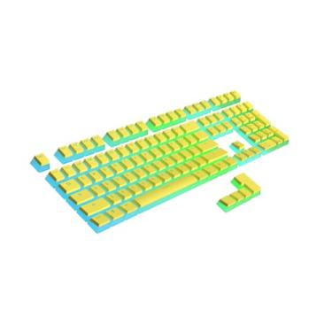 Imagem de Ranked Teclas PBT Pudding | 112 Double Shot Translúcido ANSI US & ISO Layout | Perfil OEM para Teclado Mecânico Gaming RGB (Amarelo)
