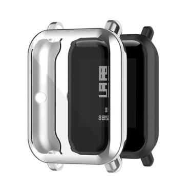 Imagem de Rc-Z Capa protetora de tela para relógio inteligente Amazfit GTS 2 Mini/Bip U Pro, pacote com 2 unidades de TPU macio ultrafino, capa completa de substituição para GTS 2 Mini/Bip U Pro
