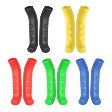 Imagem de HARFINGTON 5 pares de capa de alavanca de freio de bicicleta de silicone protetor de manete de freio antiderrapante capa de proteção de manípulo de freio para ciclismo de estrada de montanha,