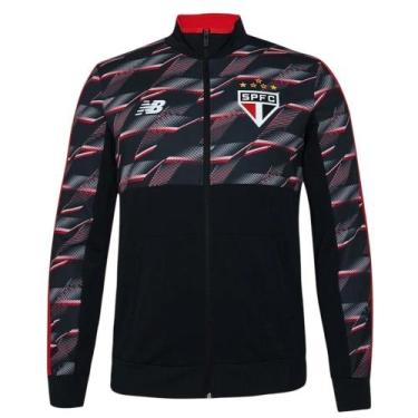 Imagem de Jaqueta New Balance São Paulo Pré Jogo 2024/25 Masculina, Preto, M
