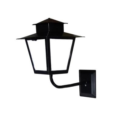 Imagem de Arandela Colonial Quadrada L6B em Aço Preto - Ideal Iluminação