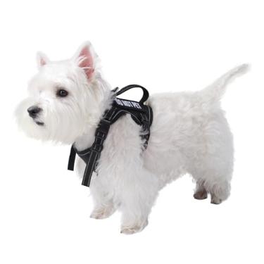 Imagem de Peitoral tático para cães pequenos – Colete refletivo para cães de serviço militar com alça vertical PP para treinamento ao ar livre