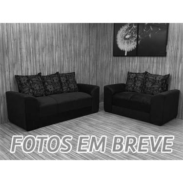 Imagem de Sofá 2 e 3 Lugares Vinho com Floral 600/66 Porto - Alpoim