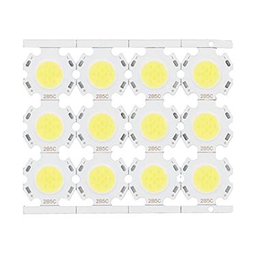 Imagem de GRCFUMO 12 PCS CHIP LED, chip LED redondo, fonte de luz de alumínio Cob, lasca de fonte de luz de brilho, acessório de lâmpada de iluminação suave para lâmpadas de mesa, (Luz branca)