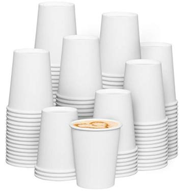 Imagem de GUSTO [227 g - Copos de papel branco descartáveis de 300 unidades, xícaras de café quente - Copos quentes ecológicos - (pacote anteriormente confortável)