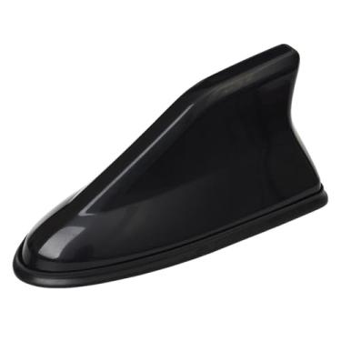 Imagem de Antena de barbatana de tubarão para carro II modificação da cauda da antena especial com sinal de antena de rádio decorativa sem furos (Preto)