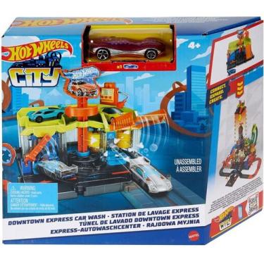 Imagem de Pista Hot Wheels City Brinquedo Lava-Rápido Express no Centro da Cidad